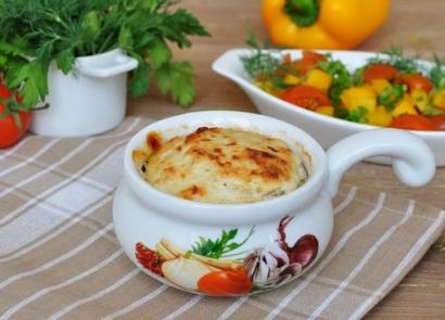 Soufflé with chicken in the oven: a recipe like a child’s garden